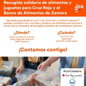 Jóvenes Ciudadanos organiza una campaña de recogida de alimentos y juguetes en Zamora